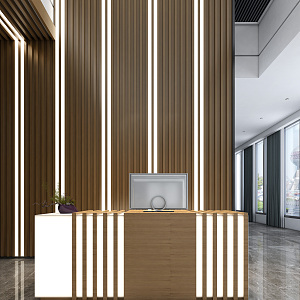 Modern reception desk 3d model