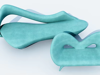 Modern shaped sofa 3d model