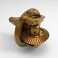 High Quality Golden Industrial Transmission Equipment Featuring Precision Gears Shaft And Mechanical Parts