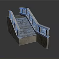 Architectural Staircase Design With Concrete Steps And Ornate Stone Railings