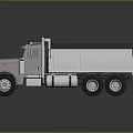 Silver Heavy Duty Dump Truck With Modern Design And Chrome Details
