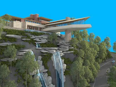 Modern Hotel Architecture Hotel 3d model