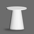 Modern White Tea Table and Chairs With Round Tabletop And Tapered Wooden Legs