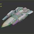 Futuristic Spaceship With Streamlined Silver Body And Aerodynamic Wings Design Details