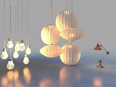 Unique Shaped Pendant Lamps With Various Designs And Illuminating Effects For Interior Decor 3d model