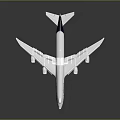 Lufthansa Airliner Model With White Body Blue Tail And Four Engines