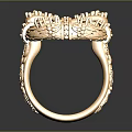 Women's Luxurious Gold Fashion Ring With Intricate Filigree Design And Ornate Details