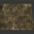 Arc Stone Wall Structure with Crenellated Top Metal Gate and Green Vegetation