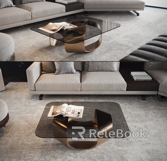 glass coffee table model