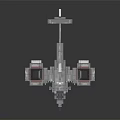 Futuristic Passenger Aircraft with Multiple Square Structures Mechanical Design and Gray Metallic Finish