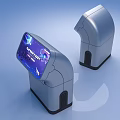LIBREVER Silver Computer Terminals Two Units With Starry Sky Display Screens 3d model