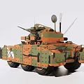 Armored Military Utility Vehicle With Turret Antenna Camouflage Paint And Protective Grilles