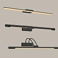 Modern Linear Wall Lights with Sleek Black Design and LED Lighting for Interior Decoration