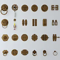 Various Antique Brass Decorative Handles For Furniture Doors And Cabinets