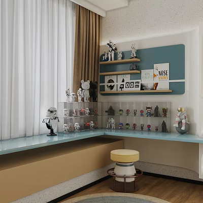 Modern Study Children's Study 3d model