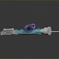Medical IV Infusion Devices With Needle Catheter Connector And Adhesive Fixator