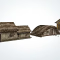 Traditional Thatched Houses With Various Architectural Structures And Rustic Design