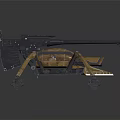 Mechanical Spider Inspired Machine Gun Structure With Metal Legs And Details 3d model