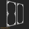 Decorative Frame Components Featuring Intricate Floral Patterns And Ornate Edges