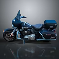 Black Touring Motorcycle With Streamlined Design Rear Storage Compartment And Chrome Accents