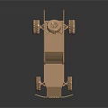 Electric Toy Golden Off Road Vehicle Model With Large Wheels And Detailed Structure