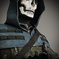 All Saints Skeleton Props Game Character Horror Character Soldier Ghost 3d model