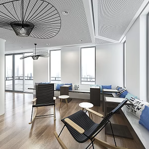 Modern Leisure Area Lounge 3d model