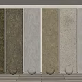 Wall Panel Samples With Various Textures And Decorative Spheres 3d model