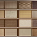 Wall Paneling Display With Various Colors And Textures