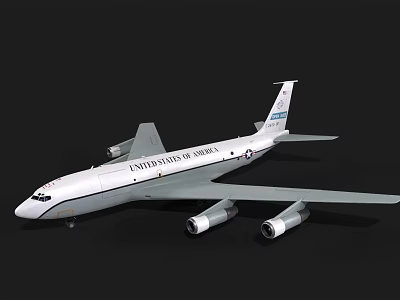United States Air Force Large Transport Aircraft With National Insignia And Engines 3d model