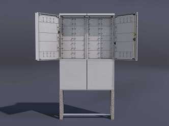 Industrial box-type power distribution cabinet 3d model