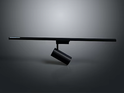 Modern Black Long Strip Furniture Lighting With Adjustable Lamp Head And Minimalist Design 3d model