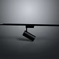 Modern Black Long Strip Furniture Lighting With Adjustable Lamp Head And Minimalist Design