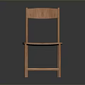 Classic Wooden Chair With Simple Backrest And Sturdy Seat Structure