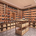Modern Wine Cellar Solid Wood Red Wine Cellar Cold Storage Room Constant Temperature Room Constant Temperature Cabinet Display Cabinet Cold Storage Cabinet Red Wine Cellar 3d model