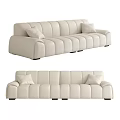 Modern Multiplayer Sofa In-line Sofa 3d model