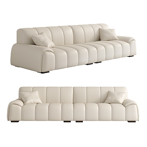 Modern Multiplayer Sofa In-line Sofa 3d model