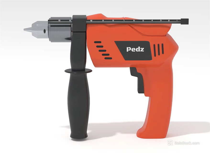 Petz Orange Electric Drill Weapon With Black Handle And Ergonomic Design 3d model 