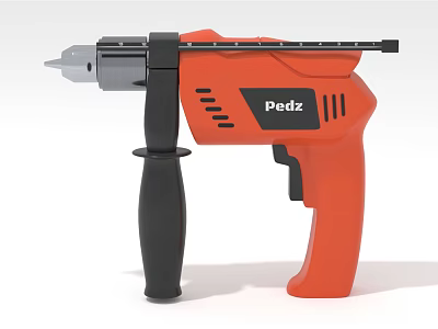 Petz Orange Electric Drill Weapon With Black Handle And Ergonomic Design 3d model