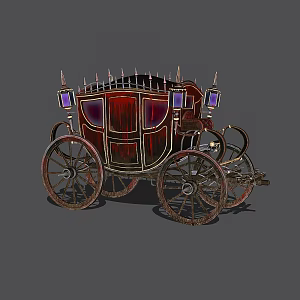 Modern carriage game carriage 3d model
