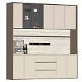 Modern Antique Wine Cabinet Sideboard Cabinet 3d model