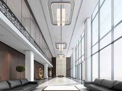Modern Hall Office Hall 3d model