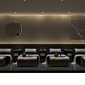Luxury SPA Sauna Interior Design With Relaxing Massage Beds Soft Lighting And Green Plants