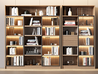 Modern bookcase 3d model