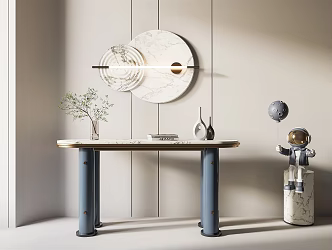 Modern end view table end view bar case 3d model