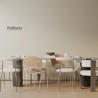 Modern table combination 3d model