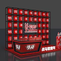War Horse Energy Drink Display Featuring Red Cans On Shelf And Counter