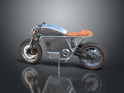 Industrial LOFT Motorcycle Two Wheels Motocross Motorcycle 3d model