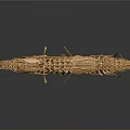 Golden Motorcycle Skeleton Model With Intricate Design Metallic Texture On Dark Background