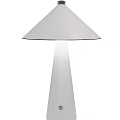 Modern Table Lamp With Brown Cone Shade Orange Cone Body Round Bottom Button Light Grey 3d model